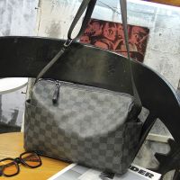 ▫◆❀ Mens bags new plaid shoulder bag fashion casual Messenger bag trend street small satchel backpack