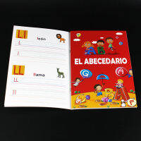 เด็กสเปน El Abecedario ตัวอักษรการประดิษฐ์ตัวอักษรนำมาใช้ใหม่หนังสือก่อนวัยเรียนเด็กอายุ3-8ปฏิบัติสมุดลอกสเปนหนังสือเด็ก