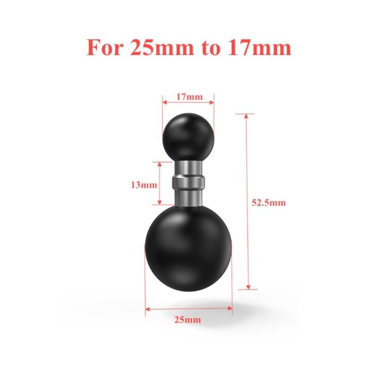 25mm-to-15mm-17mm-25mm-composite-ball-adapter-for-industry-standard-dual-ball-socket-mounting-arms-works-for-garmin-gps-bracke