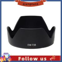 QIANGNAN6 EW-73B เลนส์ฮูด ABS สีดำ67มม. ม่านบังแดดเลนส์กล้องเอนกประสงค์แผ่นป้องกันสำหรับแคนนอน60D 70D 600D 17-85 18-135อุปกรณ์เสริมกล้อง