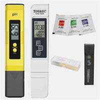 TM 2Pcs Tds Ec Lcd Meter 0-9990ppm ดิจิตอลเครื่องทดสอบน้ำ0.0-14.0พีเอชมิเตอร์น้ำบริสุทธิ์ Ppm ตัวกรองตู้ปลา