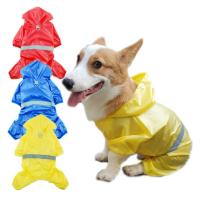 Dog Waterproof Raincoat Jumpsuit Reflective Rain Coat Sunscreen Dog Outdoor Clothes Pet Supplies Dog Raincoat