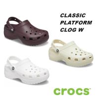 [ลิขสิทธิ์แท้] Crocs Classic Platform Clog รองเท้า ครอคส์ ผู้หญิง พื้นหนา