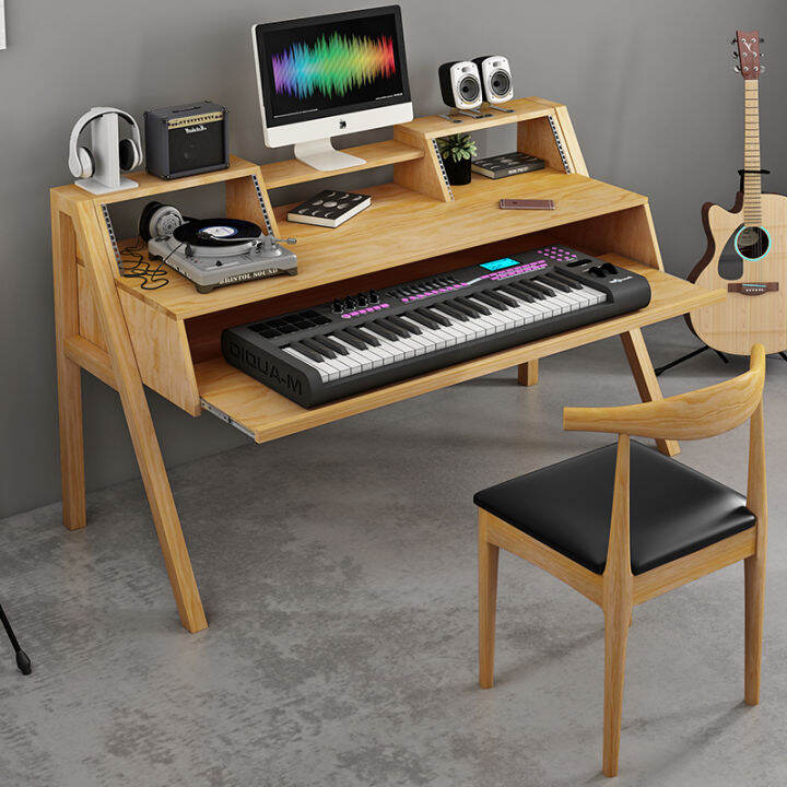 Solid wood electronic piano table arrangement workbench music