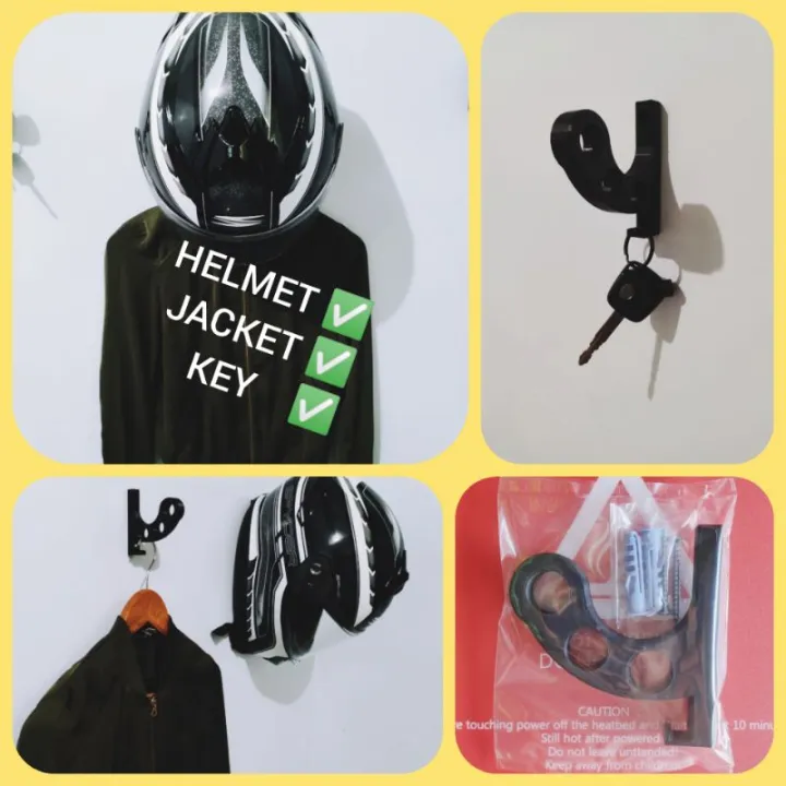 HELMET WALL MOUNT HOOK UNIVERSAL WITH SCREWS KYT EVO NHK SPYDER Lazada PH