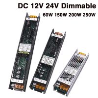 【LZ】☄❒  Dimmable LED Driver Fonte de alimentação AC 200V-240V para DC 12 V 24V 60W 100W 150W 200W 250W Transformadores de iluminação