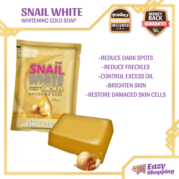 ORIGINAL! Snail White Whitening Gold Soap 70 grams X10 Intensive