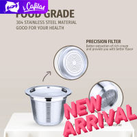 【i Cafilas】[HLB06] Best Quality Effect Reusable Coffee Capsule Stainless Steel Coffee Filters Reutilisable Refillable Espresso Coffee Crema Maker Pods