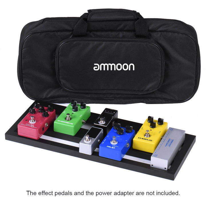 ammoon-db-2กีตาร์เหยียบคณะกรรมการอลูมิเนียม-pedalboard-ชุดที่มีกระเป๋าเทปสาย
