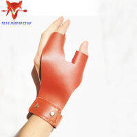 Finger Tab Finger Guard สีน้ำตาลสำหรับการยิงธนูซ้ำ