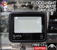 (สี Day light) โคมฟลัดไลท์ GATA  100 W LED Floodlight Slim DOB น้ำหนักเบาเหมาะสำหรับงานส่องสว่างทั่วไป