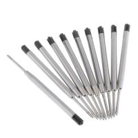 ”【；【-= 10Pcs Metal Ballpoint Pen Refills Ink Ball Point Pen Replacement Black Ink