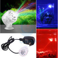 Aquarium สะเทินน้ำสะเทินบก Submersible Mini LED Spotlight ปรับทิศทาง Mulyi โคมไฟสีพร้อมคลิปดูด