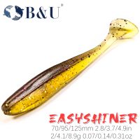 【hot】✤ B U Shiner Fishing Lures 70mm 95mm 125mm Wobblers Pike Carp Soft Silicone Artificial plastic Big Trout Baits