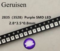 100PCS 2835 3528 SMD UV LED สีม่วงลูกปัดโคมไฟ395-410nm ไฟอัลตราไวโอเลต-ไดโอดเปล่งแสง Ultra Violet SMT LED ลูกปัด