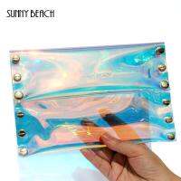 SUNNY กระเป๋ากระเป๋าโฮโลแกรมชายหาดกระเป๋าถือสตรีคลัทช์ใช้ประจำวันกระเป๋าเลเซอร์กระเป๋าแบบซองใสกระเป๋างานเลี้ยงยามเย็นแบบลำลอง