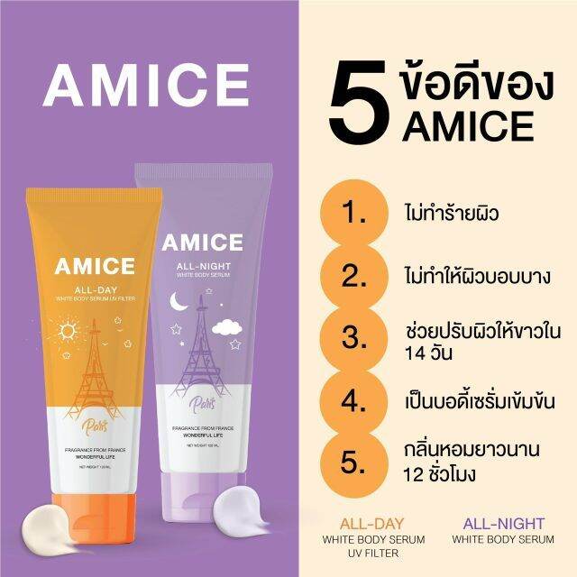 โปรโมชั่นใหม่-เอมิส-amice-เซตคู่-โลชั่นผิวขาวใส-1-หลอด-กันแดด-เอมิส-1-หลอด