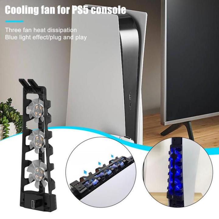 game-console-air-cooler-usb-port-cooling-system-for-ps5-console-rear-blu-ray-radiator-cooling-fan-with-led-blue-light-for-pc-newcomer