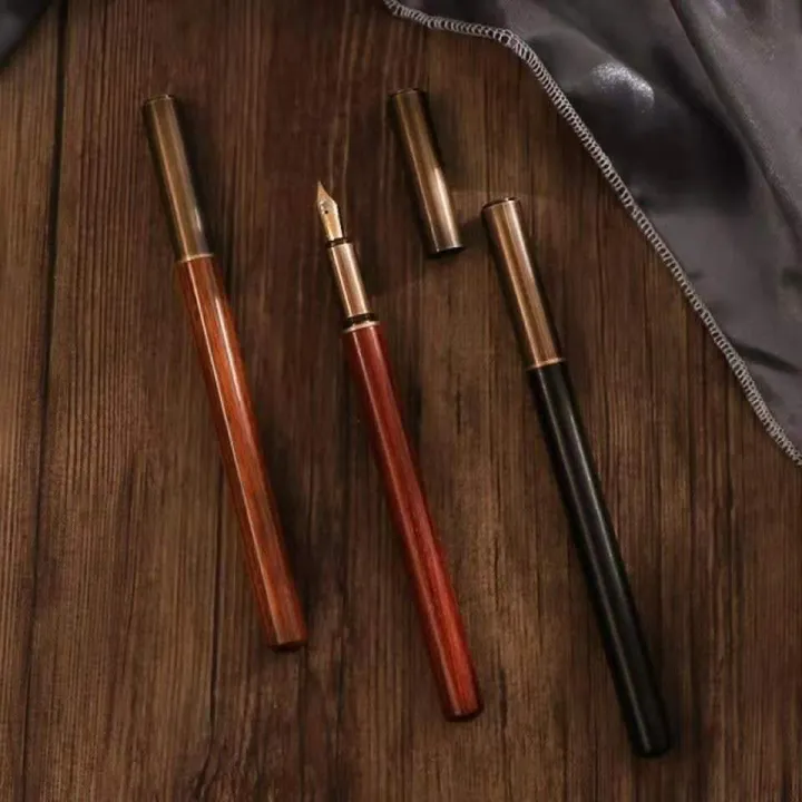 High grade solid wood pen brass signature pen red sandalwood