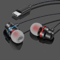 Type-C Wired In Ear Earphones for Universal Mobile Phone Sports Music Earbuds TC6 Type-C Headset for iPhone Android With Mic