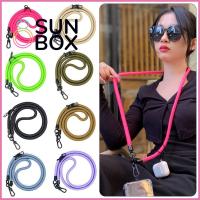 SUN BOX ครอสบอดี้ อุปกรณ์เสริมโทรศัพท์ ป้องกันการสูญหาย กับแพทช์ เชือกคล้องคอ สายคล้องแบบแขวน สายรัดโทรศัพท์มือถือ สายคล้องโทรศัพท์