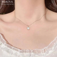 MIAOYA Fashion Jewelry Shop การออกแบบอุ้งเท้าแมว จี้สำหรับสุภาพสตรี สร้อยคองานฝีมือน้ำมันหยดสำหรับนักเรียน ของขวัญวันเกิดที่สวยงาม