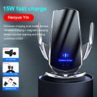 Auto Sensor 15W Qi Car Wireless Charger for iPhone 12 11 XS XR X 8 Samsung S20 S10 Magnetic USB Infrared Car Phone Charger