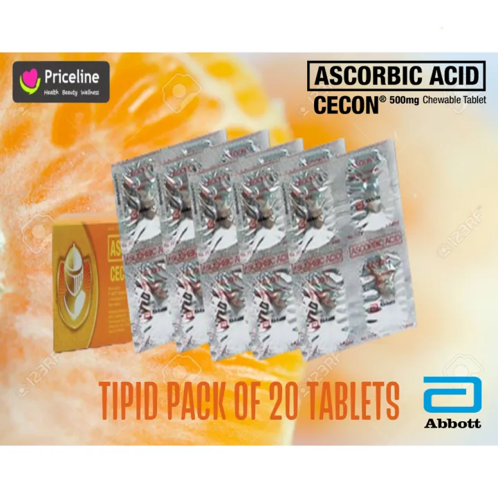 Authentic Abbott Ascorbic Acid Cecon Vitamin Tingi Pack Of Tablets 500mg Lazada Ph