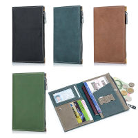 Leather Card Cover Pouch ID Cards Air Tickets Zipper Wallets Cards Holder Anti-Theft Passport Covers