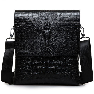 Luxury Brand Messenger Bag Men Leather Business Alligator Shoulder Bag Male Casual Satchel Crocodile Grain Crossbody Bag For Men