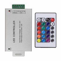 LED Controller 144W 12A 24 Key รีโมทคอนล LED Strip RGB Controler IR Dimmer 12V Rgb Controller สำหรับ SMD 2835 5050 Strip Light