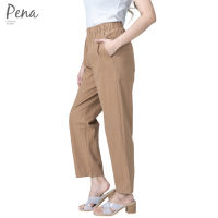 Pena house กางเกงขา 6 ส่วน ทรง Peg Top สีพื้น PSPL005