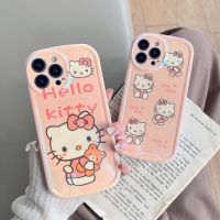 เคสโทรศัพท์มือถือ TPU กันกระแทก ลายแมวคิตตี้น่ารัก สีชมพู สําหรับ Apple IPhone 14 Pro Max 13 Pro Max 12 Pro Max 11 〖WYUE〗