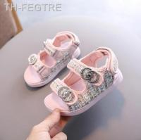 【hot】✗  Sandals 2021 New Fashion Little Fragrant Wind Shoes Soft Sole Medium Big Kids Toe Beach