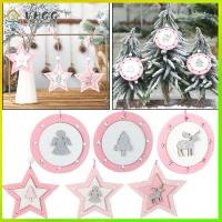 VHGG 1 PC Round Elk Xmas Tree Party Supply Drop Ornament Christmas Decorations Hanging Pendants Pink