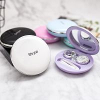 cobblestone Magnetic attraction Round contact lens case with mirror storage box Lens container gift elegant Eye contacts case