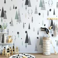 ☃✉♂ Decorative wallpaper Modern simple Nordic abstract geometrical personality of children room background wall