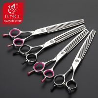 Fenice Japan 440C stainless steel 6.75/7 inch pet dog grooming scissors thinning shears for dogs thinning rate 70