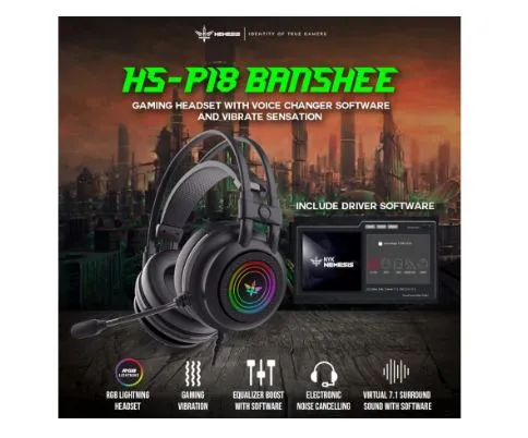 Headset Gaming Nyk Nemesis Wired Usb 7.1 Vibration Rgb Voice Magic ...