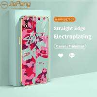 JiePeng สำหรับ realme C20 C20A C11 2021 C21 C21Y หรูหราสีชมพู Mickey DICE กันชนป้องกันโทรศัพท์ Case