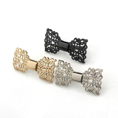 A pair of Metal Hollowed-out Bowknot Shoes Buckles Fashion Clip Clasp for DIY Shoes Bag Garment Hardware Decoration Accessories Furniture Protectors R