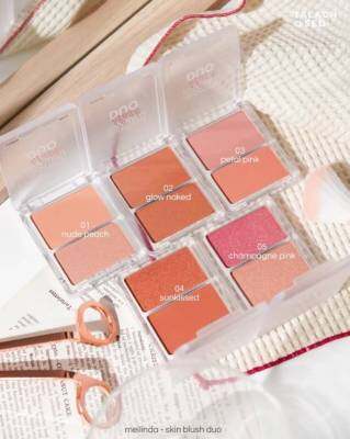 บลัชออน 2 สี เมลินดา MC-5085 Meilinda Skin Blush Duo บลัชออน 2 สีในตลับเดียว เนื้อพิกเม้นท์เเน่นๆ เบลนสีง่าย