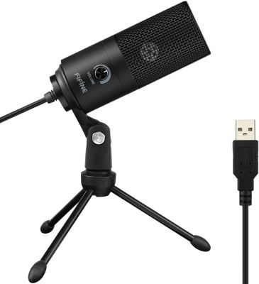 FIFINE USB Microphone, Metal Condenser Recording Microphone for Laptop MAC or Windows Cardioid Studio Recording Vocals, Voice Overs,Streaming Broadcast and YouTube Videos-K669B Black