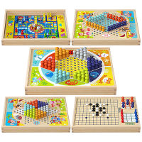 Kids s Wood Chess Desktop Games Snake Board Five-In-A-Row Puzzle Toys Flying Chess Backgammon for Children Gift Party Games