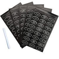 5Pcs Blackboard Stickers Waterproof Chalkboard Kitchen Spice Label Sticker Home Jars Bottles Tags Blackboard Labels White Marker