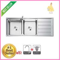 ซิงค์ฝัง 2 หลุม 1 ที่พัก PARNO PAR-AP-12050 เงินBUILT-IN SINK PARNO PAR-AP-12050 2B1D SILVER **ด่วน สินค้าเหลือไม่เยอะ**