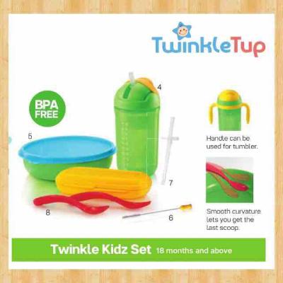 Tupperware Twinkle Tub ชุดทานอาหารเด็ก Green