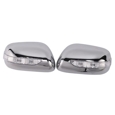 Car Rear View Mirror Cover for Wish 2003-2007 ABS Chrome Plated Door Mirror Covers with Led