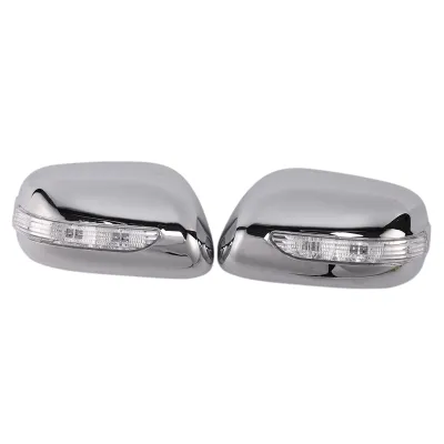 Car Rear View Mirror Cover for Toyota Wish 2003-2007 ABS Chrome Plated Door Mirror Covers with Led