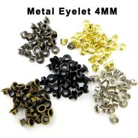 200sets 4mm Metal Eyelet Leather Craft Repair Grommet Round Eye Rings For Shoes Bag Clothing Leather Belt Hat  Pliers